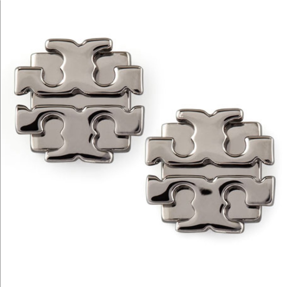 Tory Burch Large Logo Stud Earrings